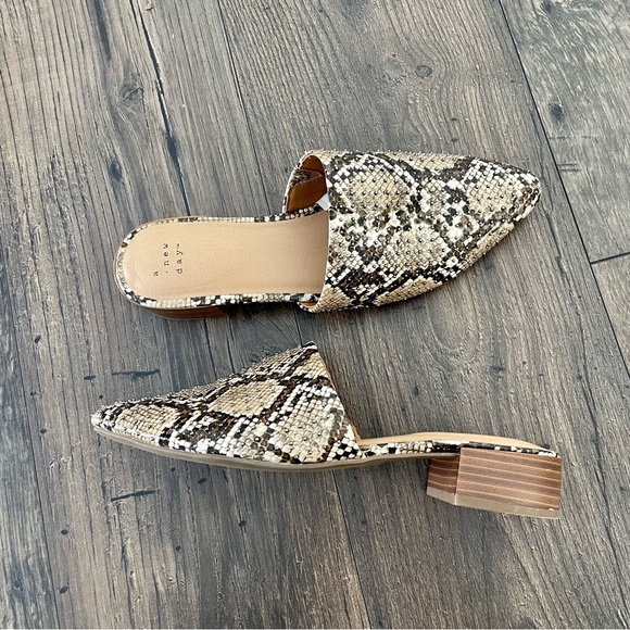 a new day Shoes - A New Day Women's Snake Print Beaded Mules Shoes Size 8.5